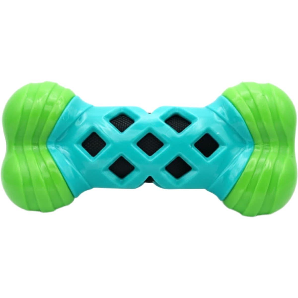 Cloth Grid Crinkle Bone Squeaky Chew Toy for Dog